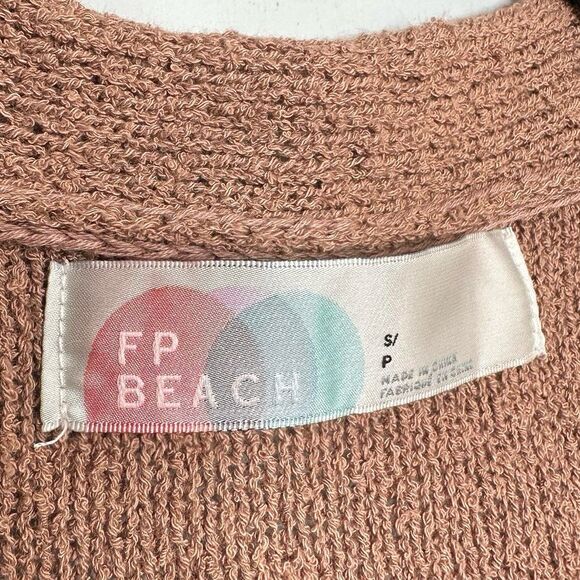 FP Beach Out of Office Duster Cardigan Sweater Dusty Rose Size Small - Picture 4 of 10